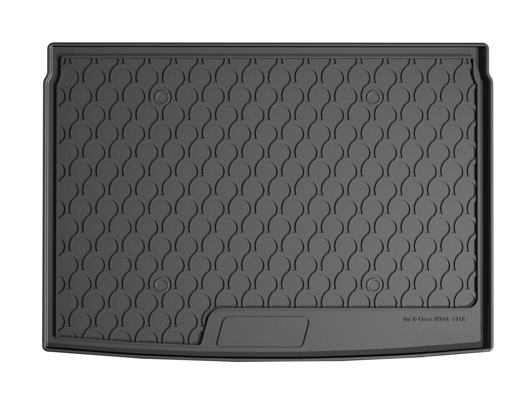 Vasca baule su misura in gomma sintetica - compatibile per Mercedes Classe B (10/11>01/19) baule basso