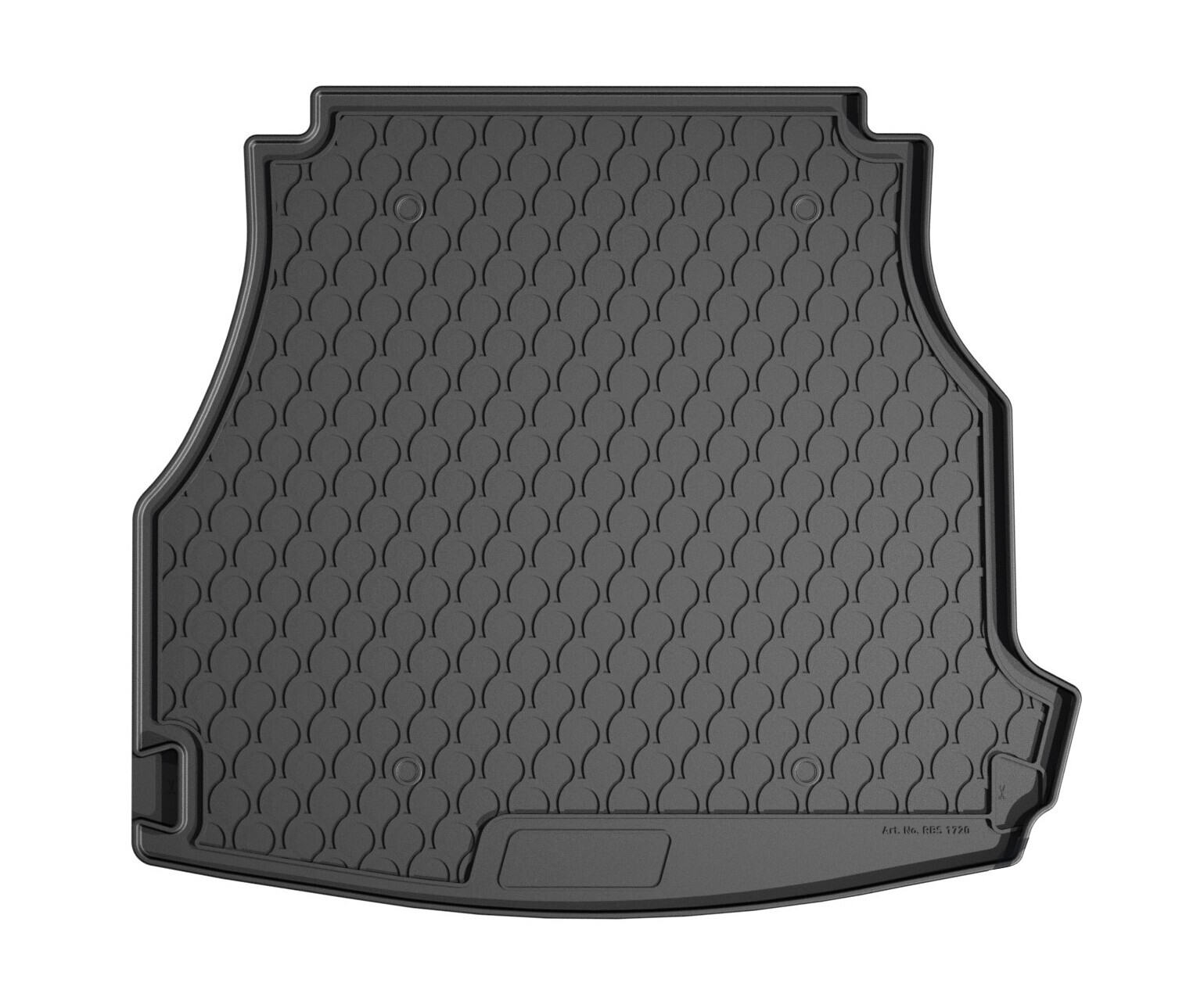 Vasca baule su misura in gomma sintetica - compatibile per Mercedes Classe C 4p (06/21>) con rete, no ibrida