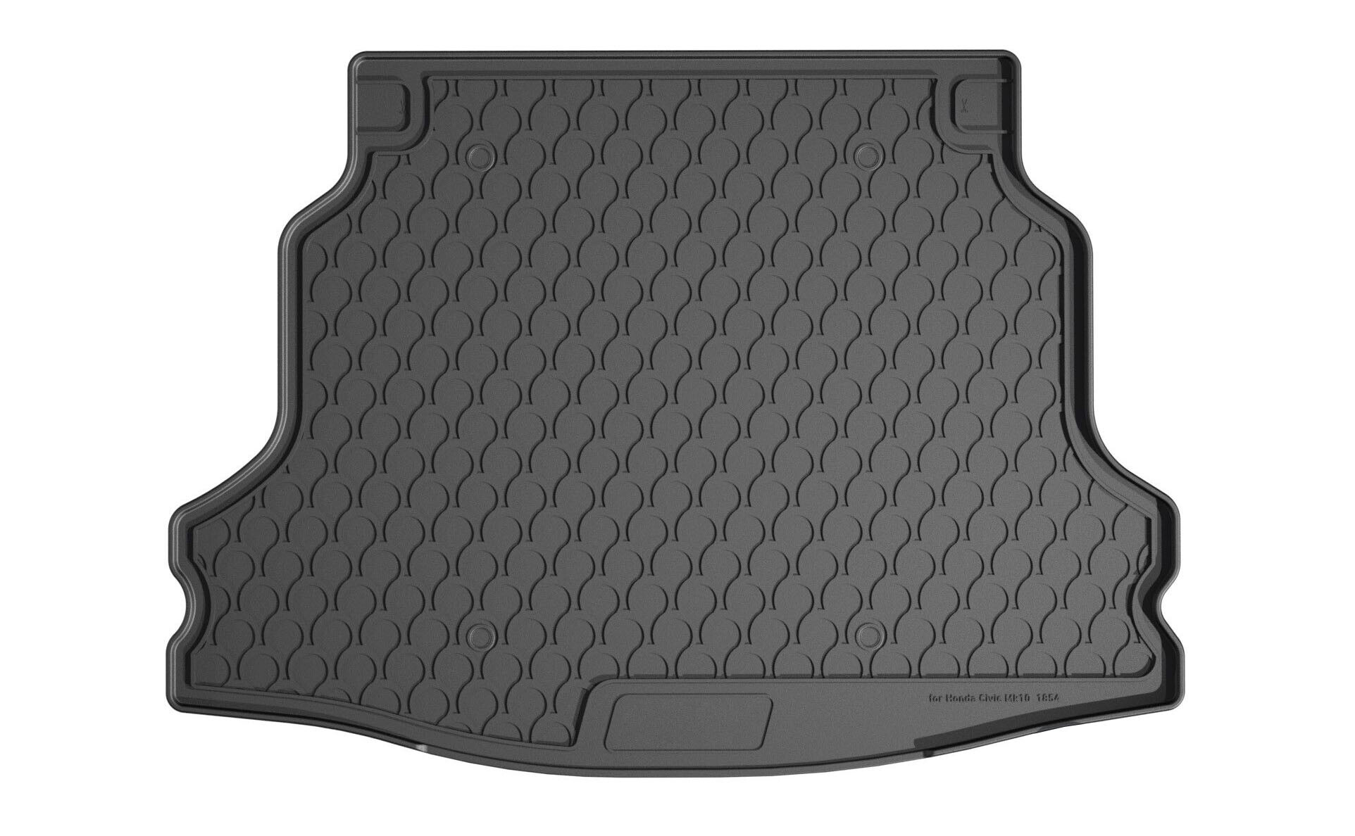 Vasca baule su misura in gomma sintetica - compatibile per Honda Civic 5p (03/17>07/22) con ruotino