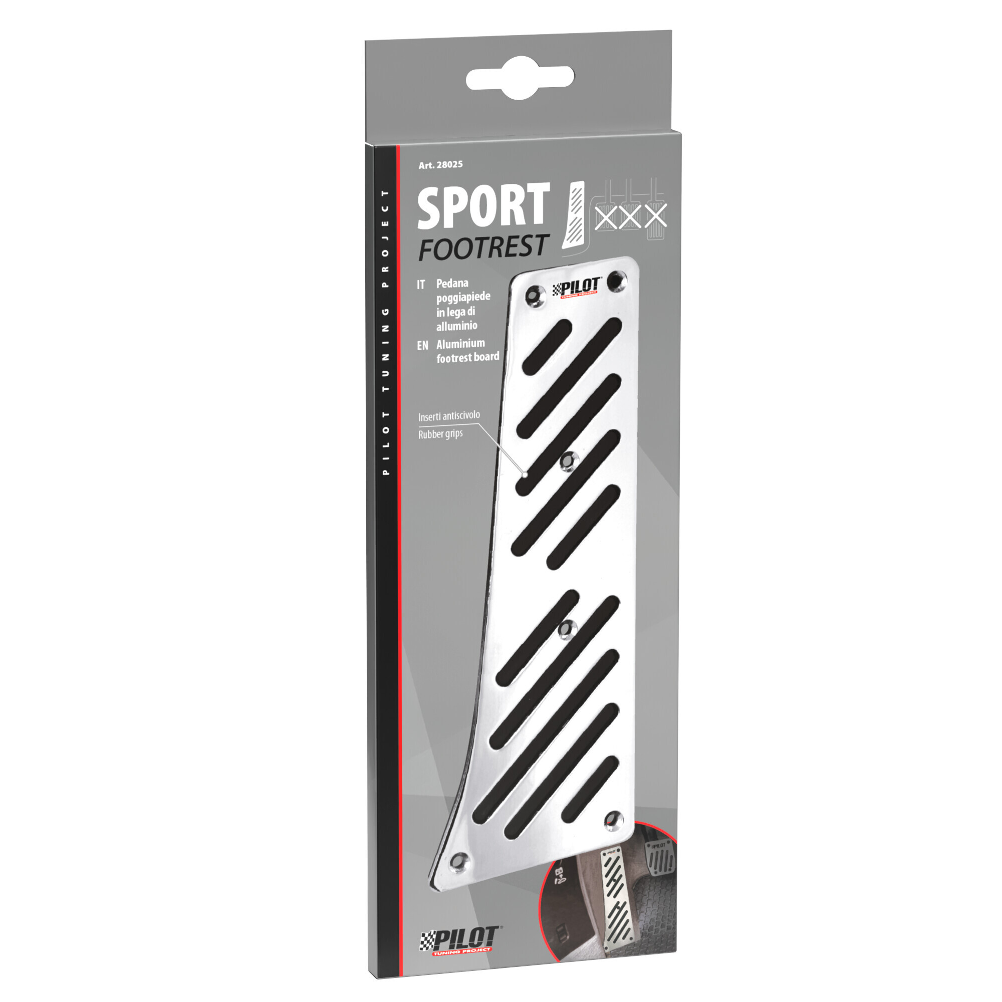 Pedana poggiapiede in lega di alluminio - immagine 2