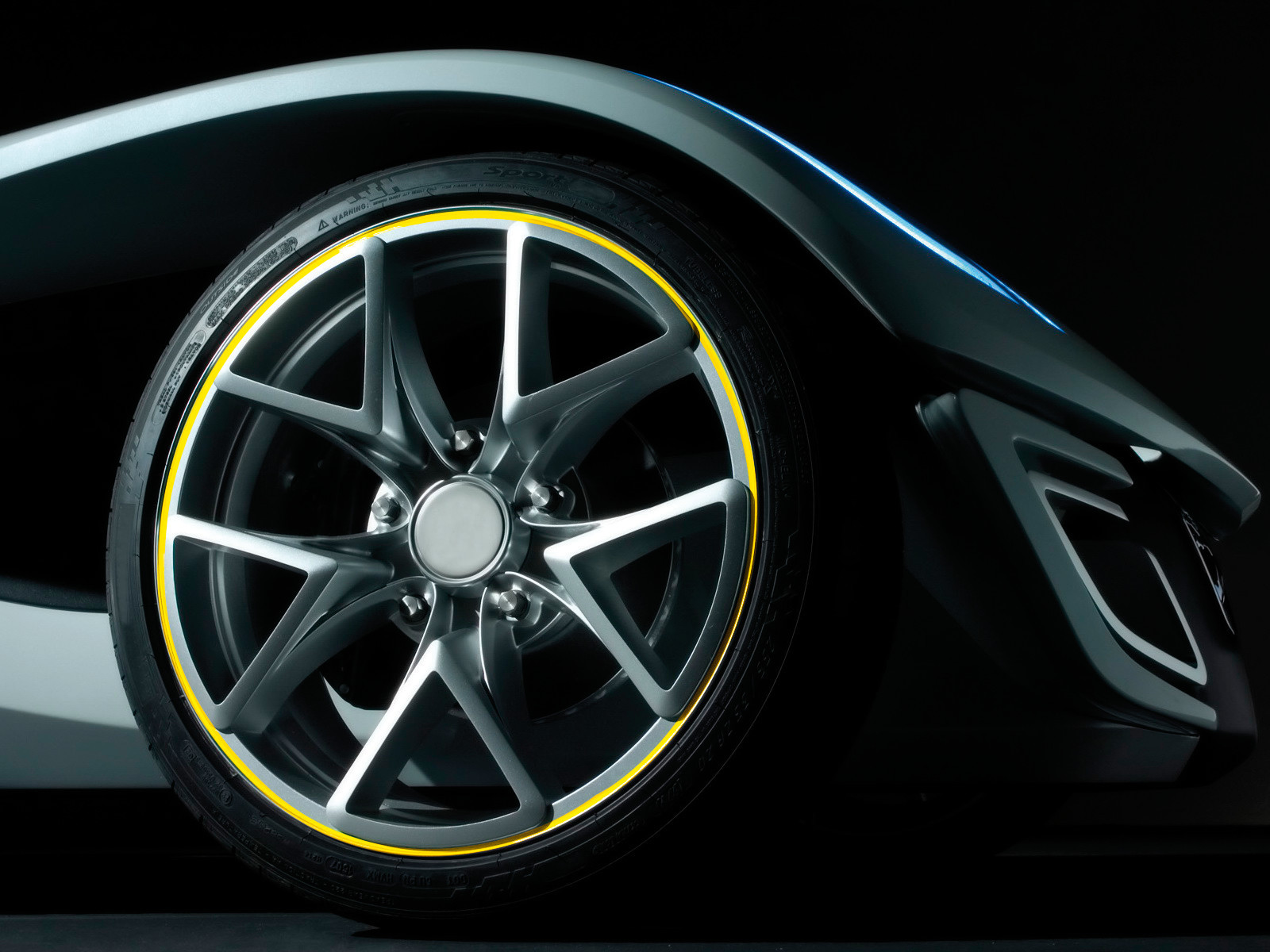 Rim-Stickers, profili adesivi ruota - Taglia 1 - Cromo - immagine 6