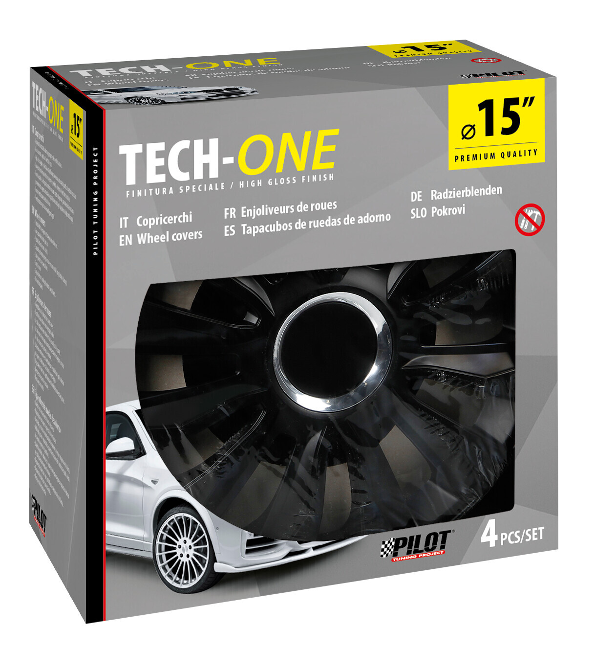 Avalone Pro Black - Set 4 copricerchi - Ø 15" - immagine 2