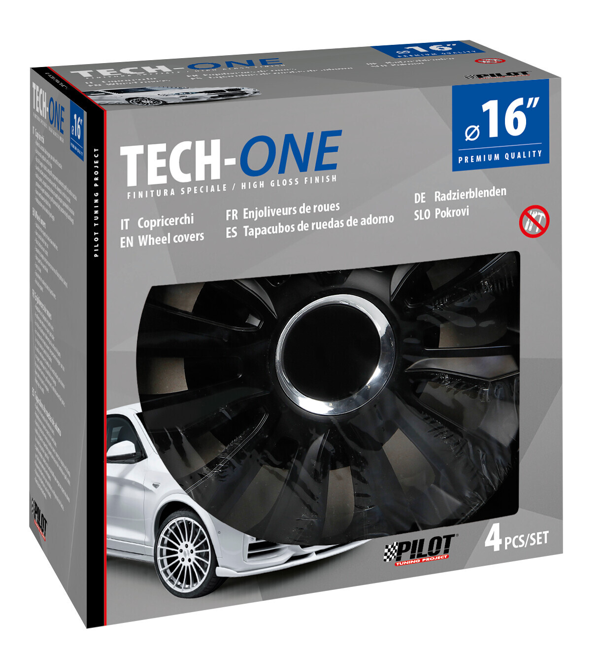 Avalone Pro Black - Set 4 copricerchi - Ø 16" - immagine 2