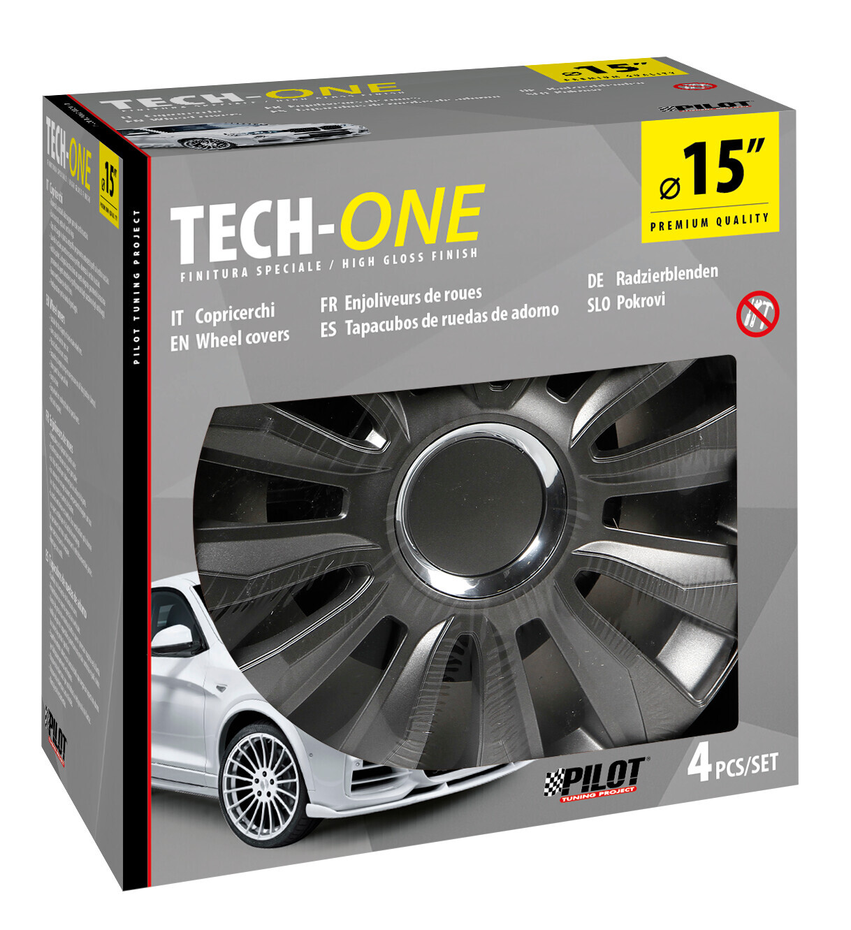 Avalone Pro Dark - Set 4 copricerchi - Ø 15" - immagine 2