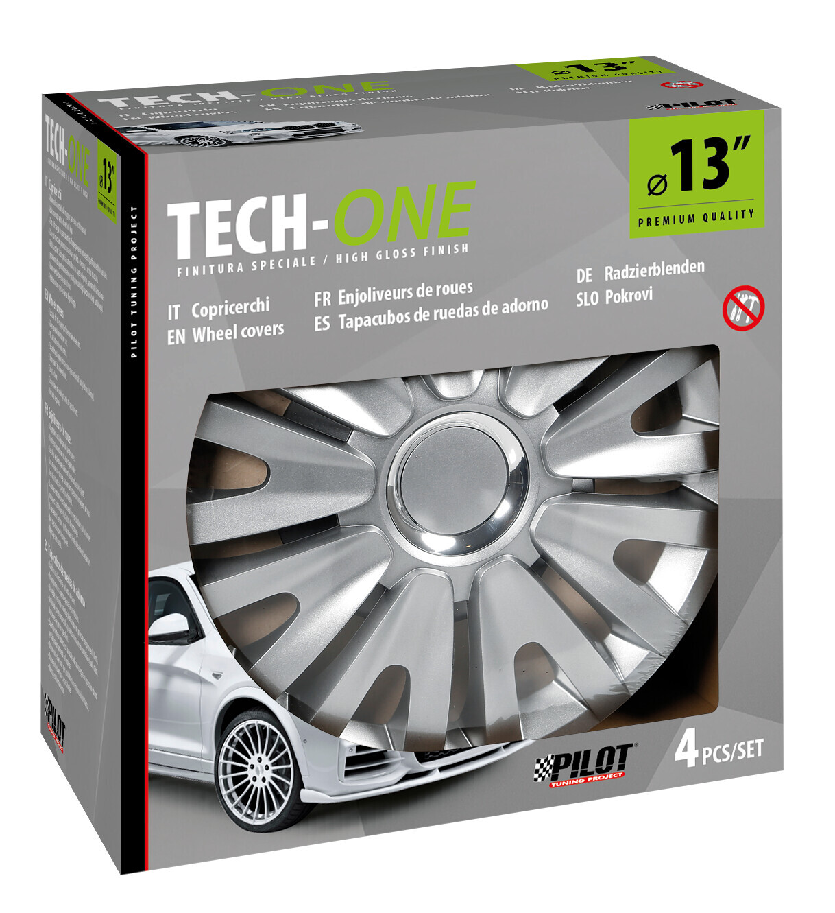 Royal Silver - Set 4 copricerchi - Ø 13" - immagine 2