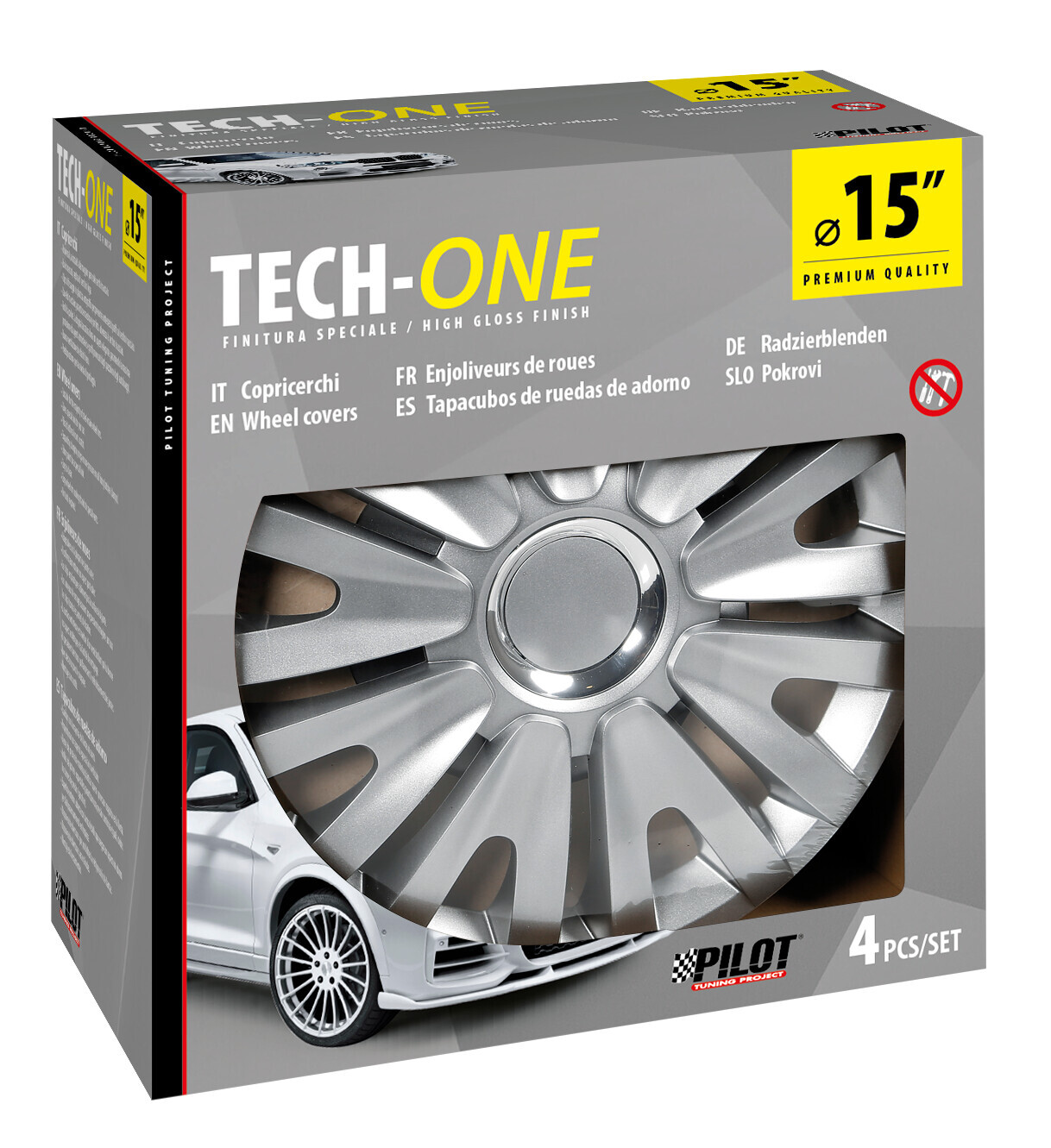 Royal Silver - Set 4 copricerchi - Ø 15" - immagine 2