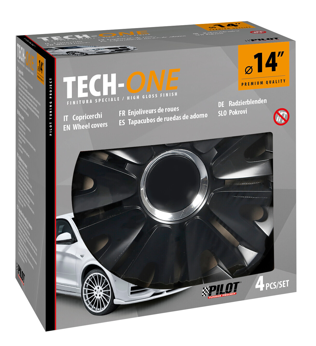 Royal Black - Set 4 copricerchi - Ø 14" - immagine 2