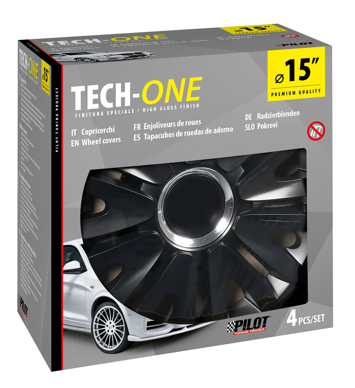 Royal Black - Set 4 copricerchi - Ø 15" - immagine 2