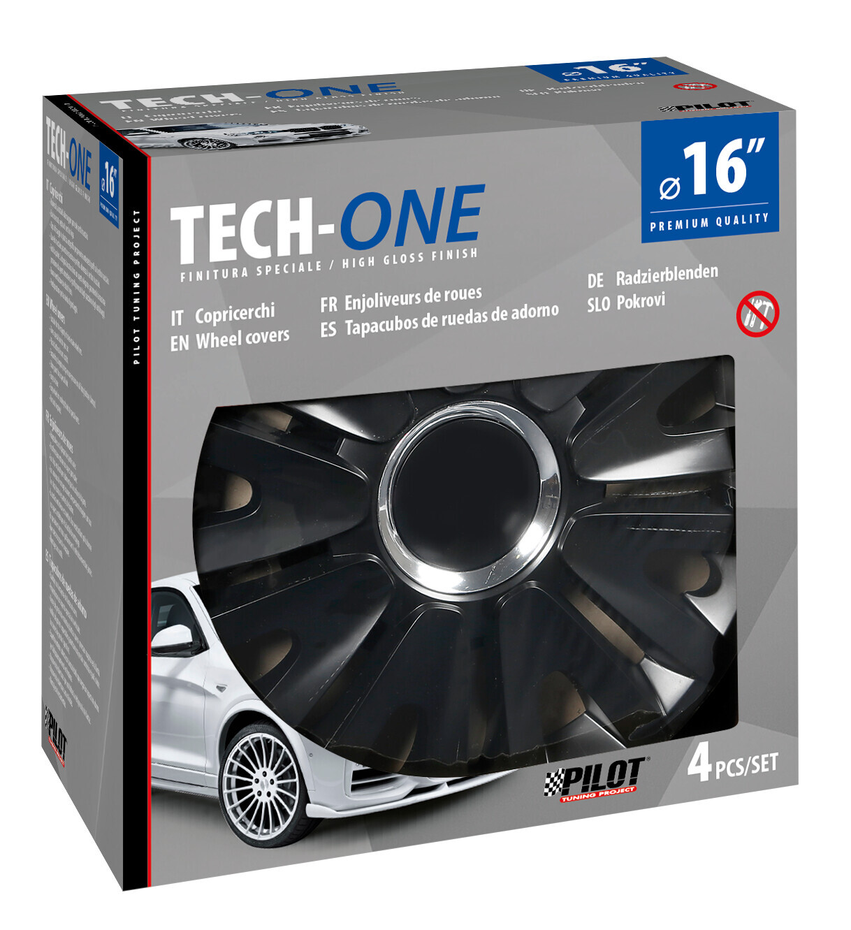 Royal Black - Set 4 copricerchi - Ø 16" - immagine 2