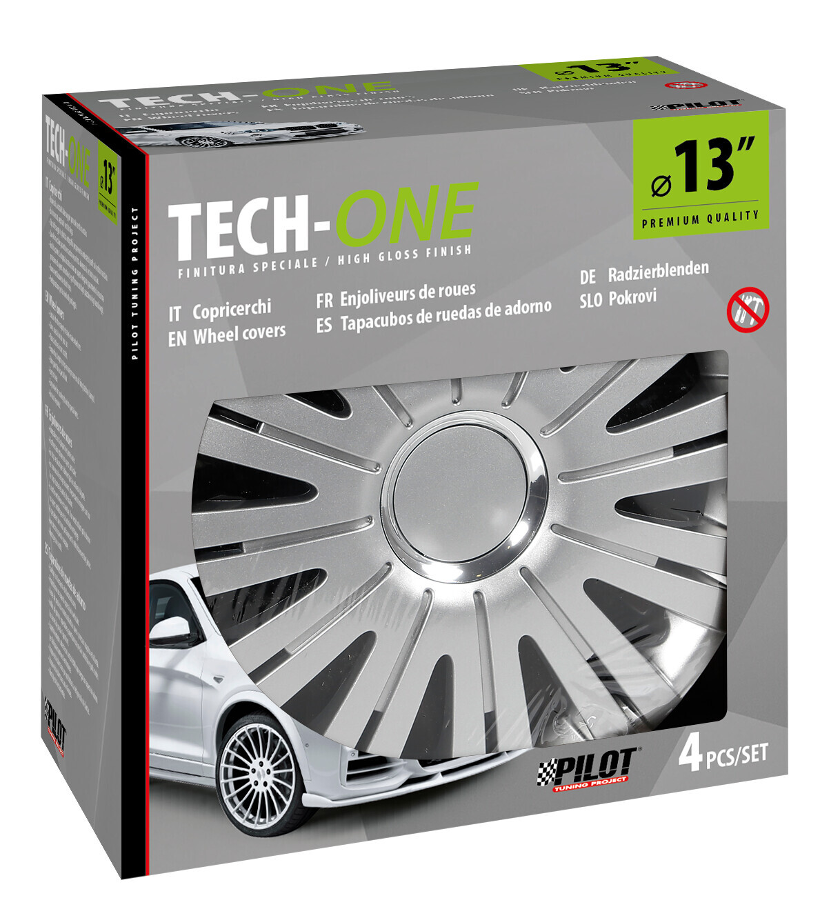 Active Silver - Set 4 copricerchi - Ø 13" - immagine 2