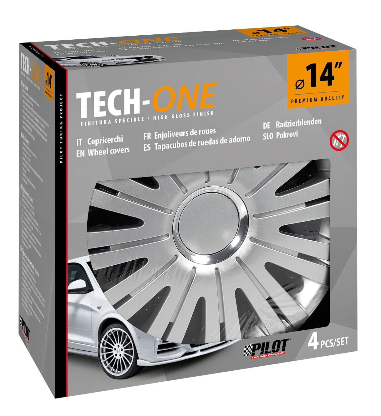 Active Silver - Set 4 copricerchi - Ø 14" - immagine 2