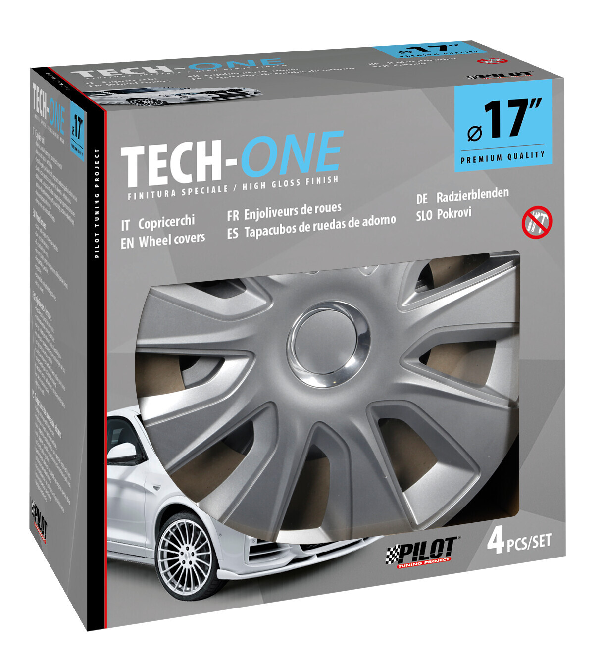 Stratos RC Silver - Set 4 copricerchi - Ø 17" - immagine 2