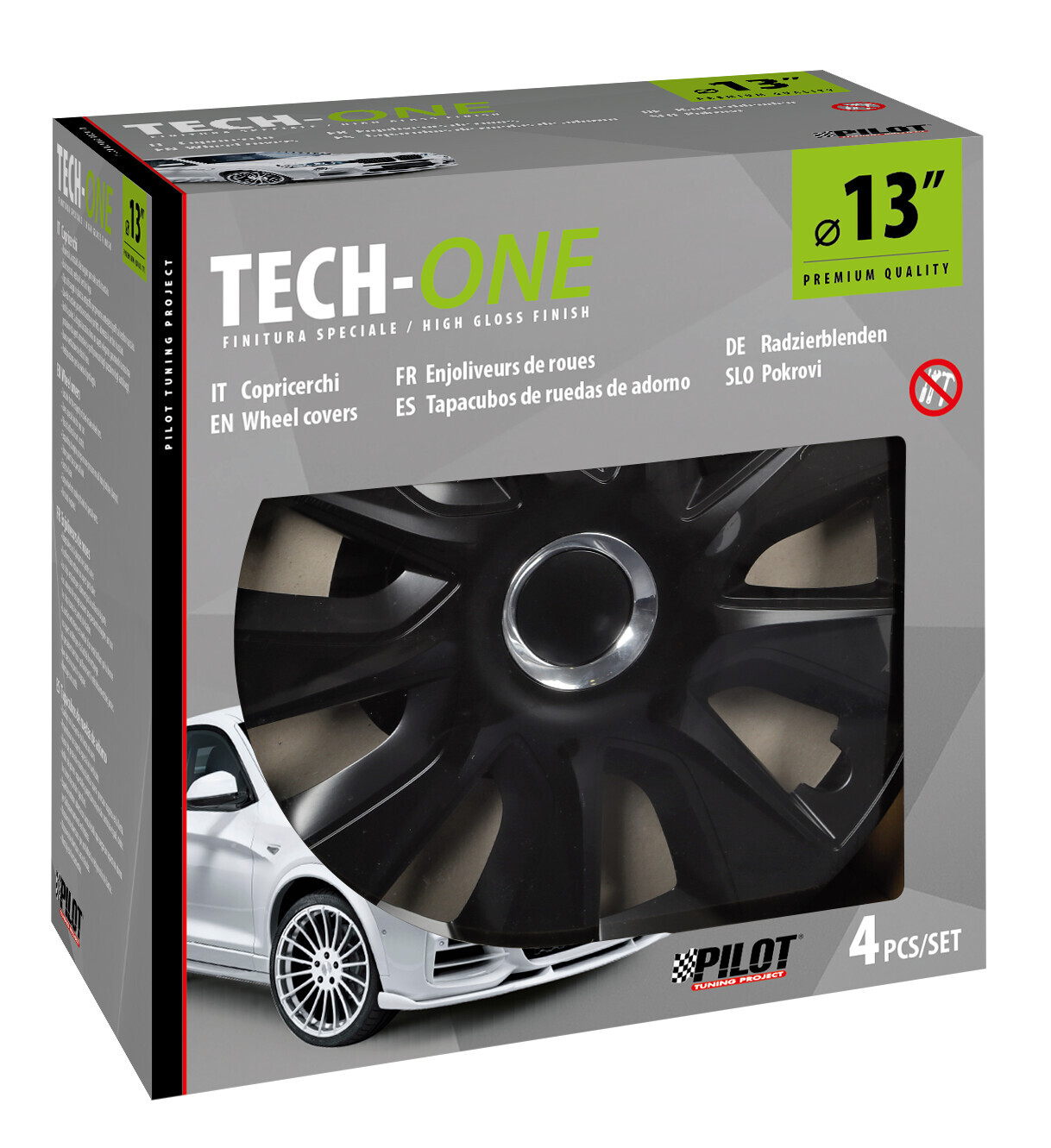 Stratos RC Black - Set 4 copricerchi - Ø 13" - immagine 2