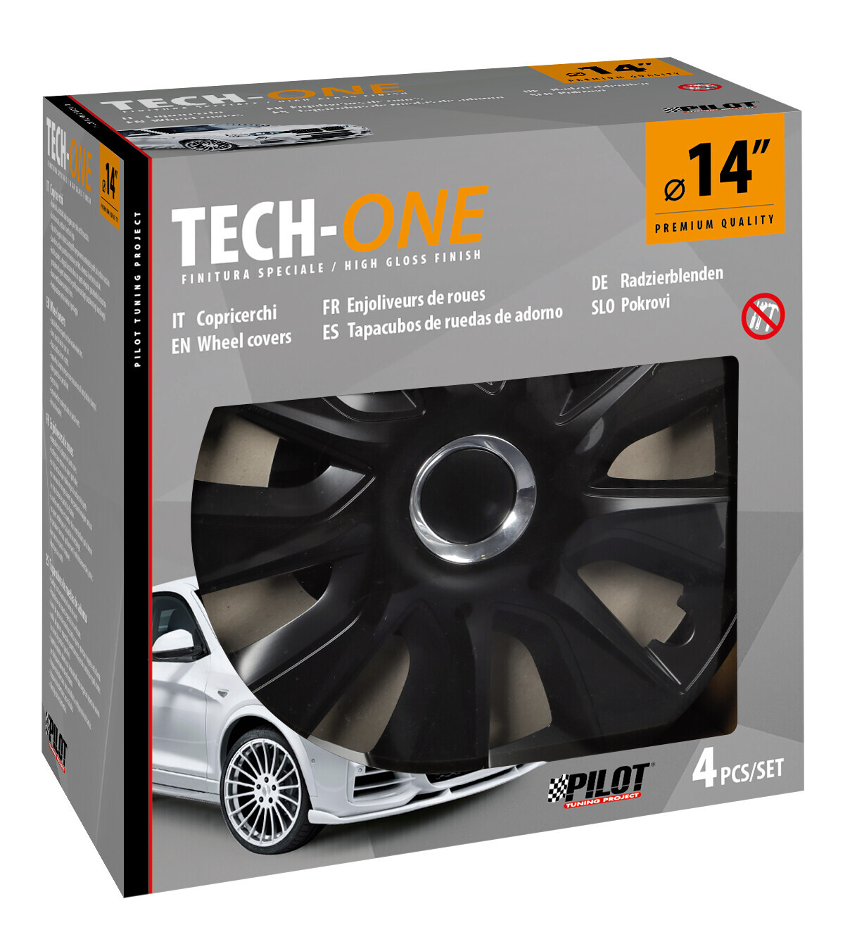 Stratos RC Black - Set 4 copricerchi - Ø 14" - immagine 2