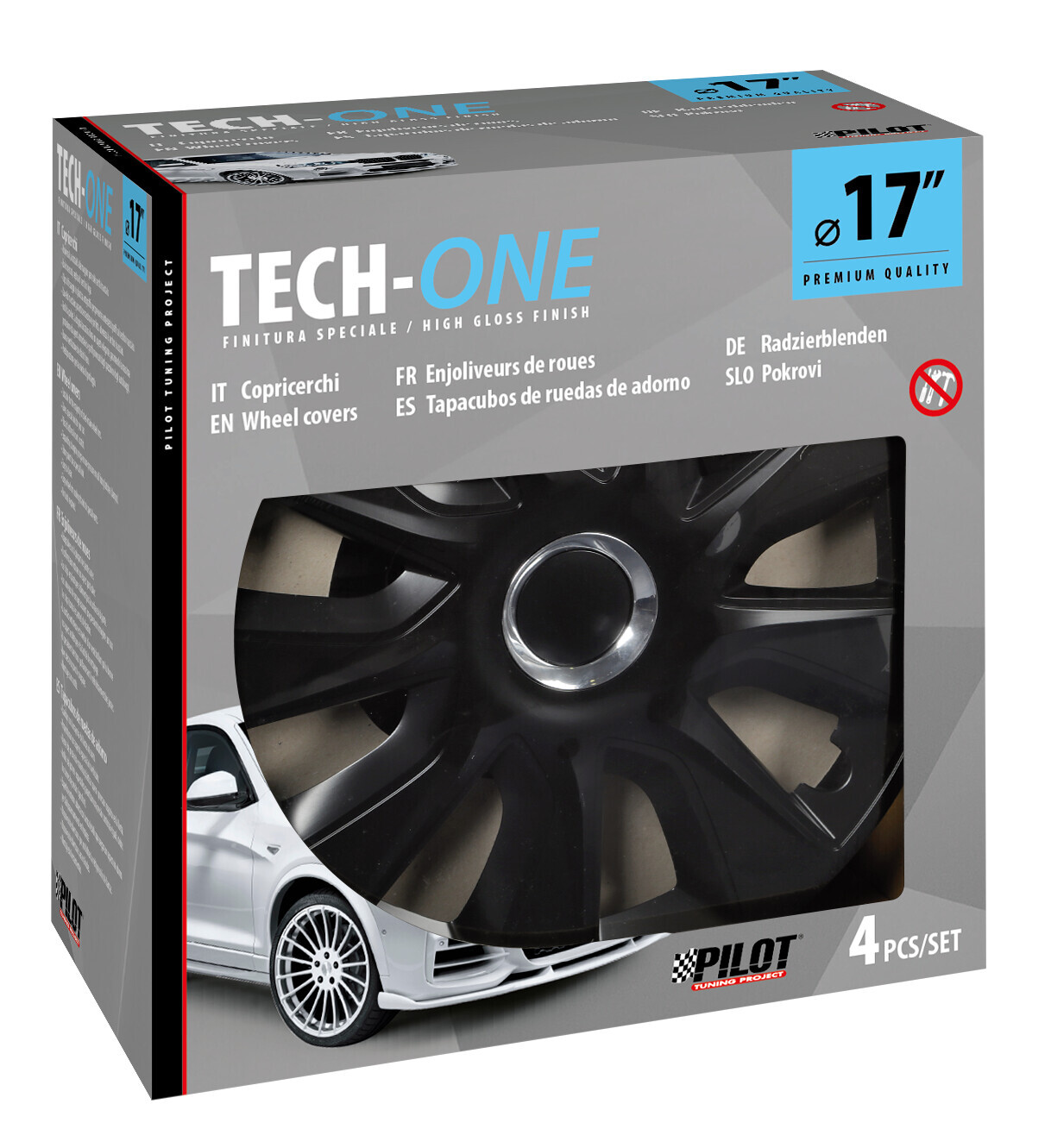 Stratos RC Black - Set 4 copricerchi - Ø 17" - immagine 2