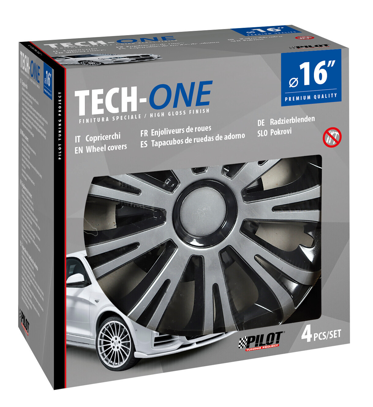 Avera Silver & Black - Set 4 copricerchi - Ø 16" - immagine 2