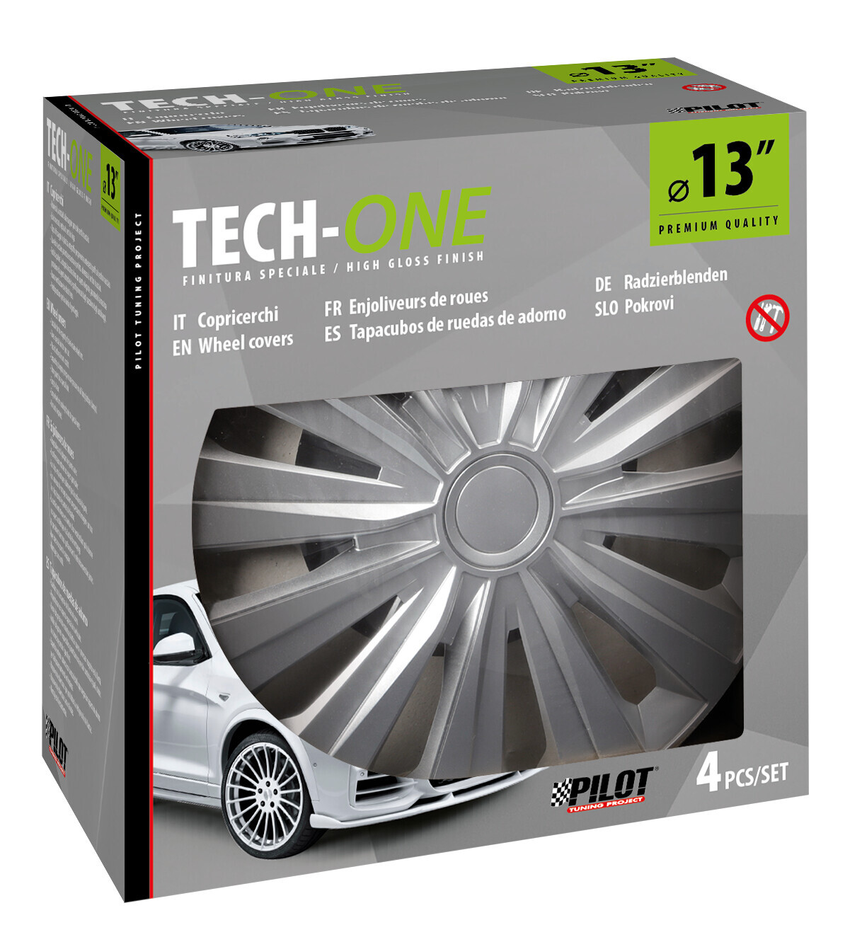 Multi Silver - Set 4 copricerchi - Ø 13" - immagine 2