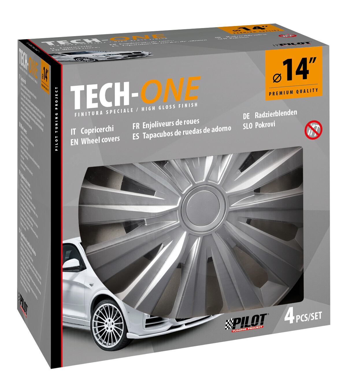 Multi Silver - Set 4 copricerchi - Ø 14" - immagine 2