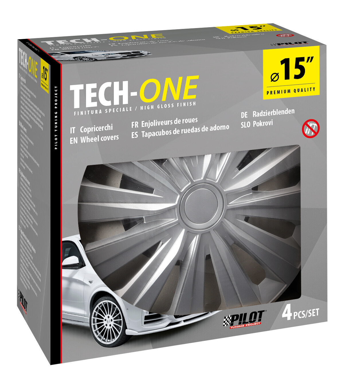 Multi Silver - Set 4 copricerchi - Ø 15" - immagine 2