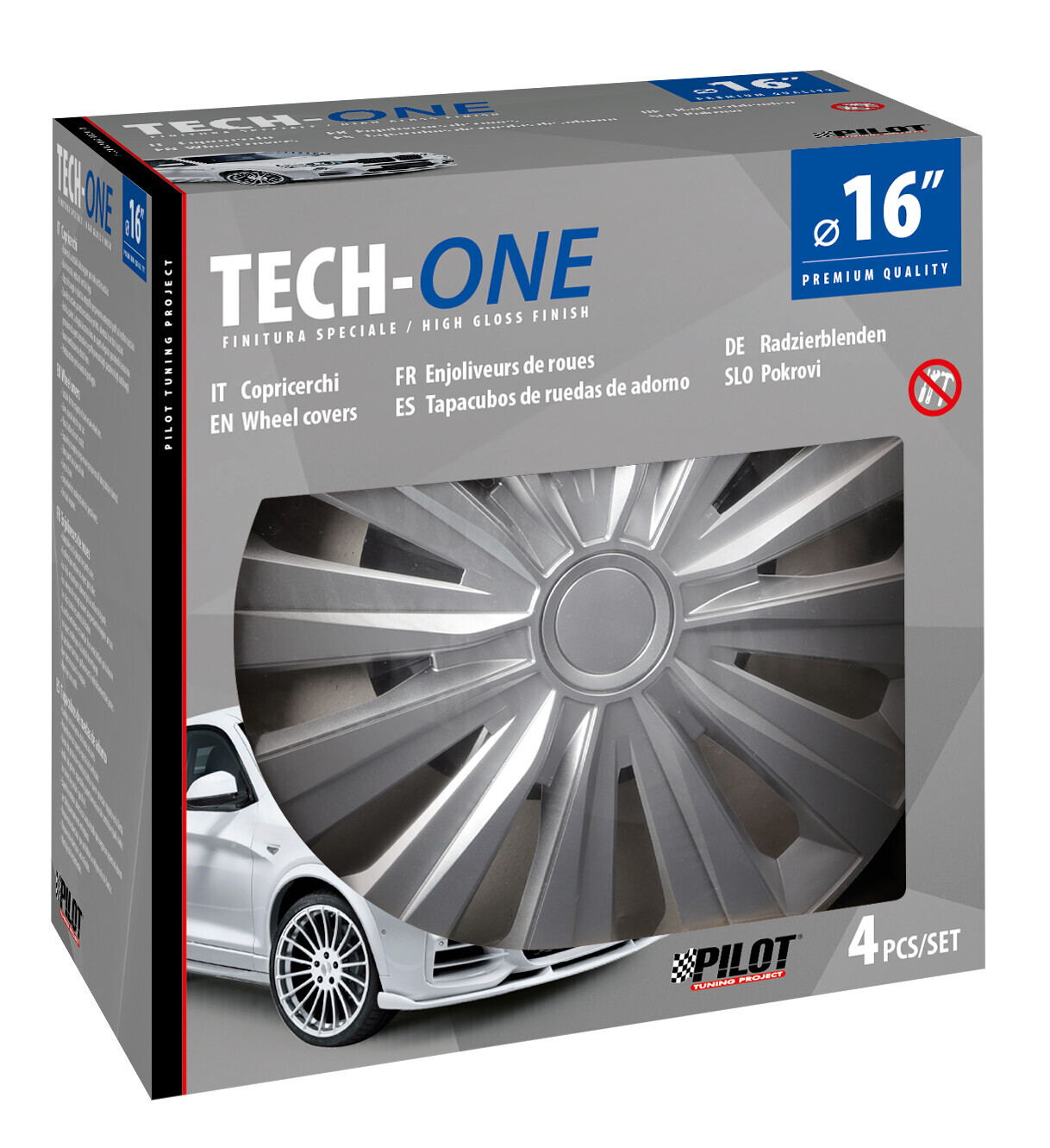 Multi Silver - Set 4 copricerchi - Ø 16" - immagine 2