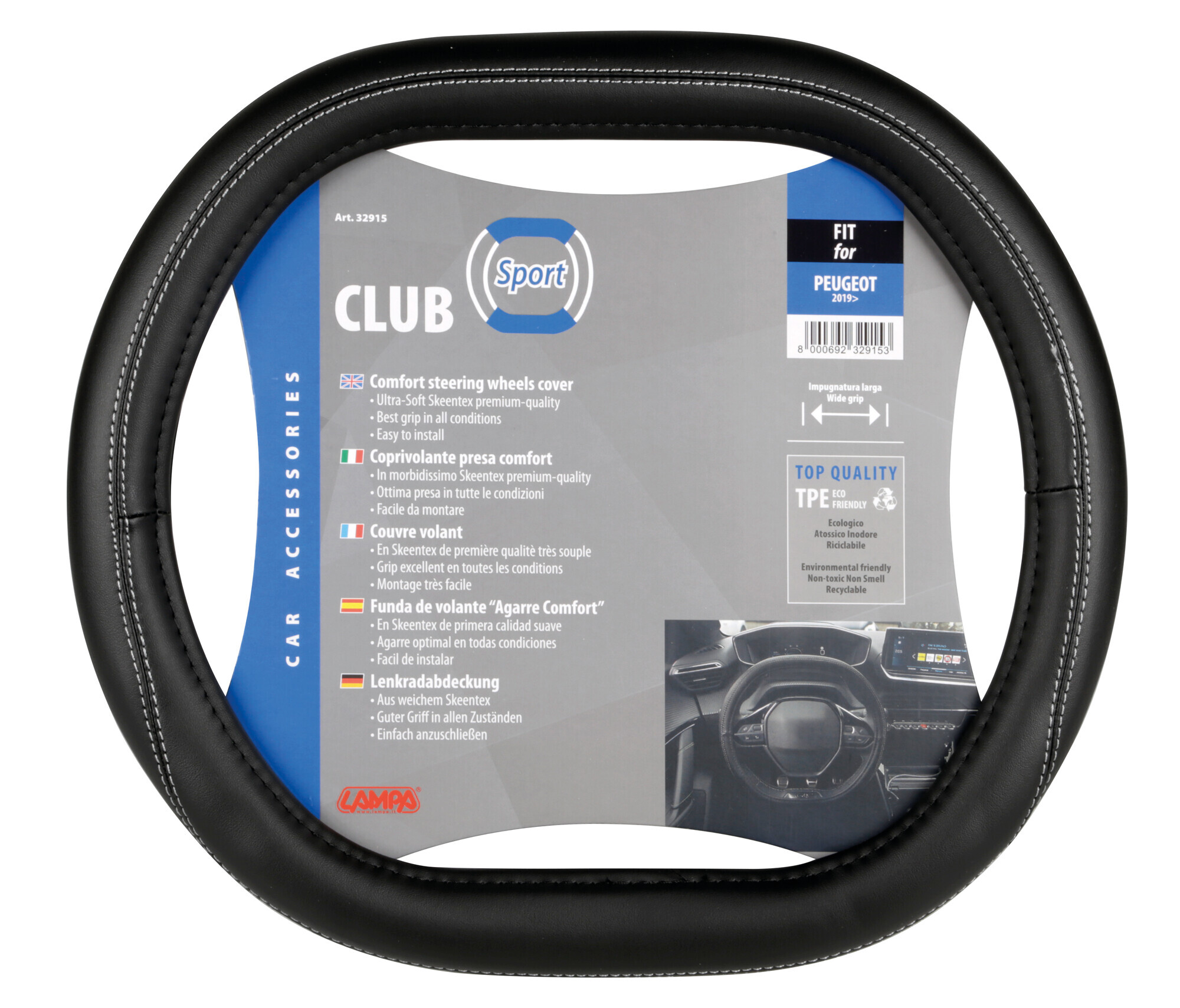 Club Sport, coprivolante su misura in Skeentex - compatibile per - Peugeot 2019> 3 Club Sport, coprivolante su misura in Skeentex - compatibile per - Peugeot 2019> - immagine 3