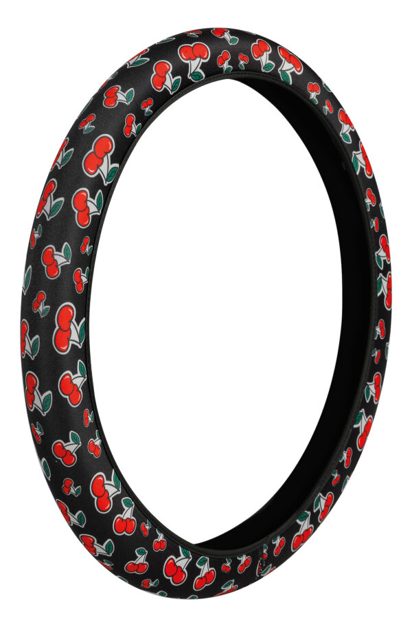 Skin-Cover, coprivolante elasticizzato in poliestere - Ciliegie - M - &Oslash; 38/40 cm