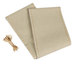 Premium Perforated, coprivolante in pelle - L - Ø 37/39 cm - Beige