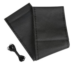 Sport, coprivolante in pelle - L - Ø 37/39 cm - Nero