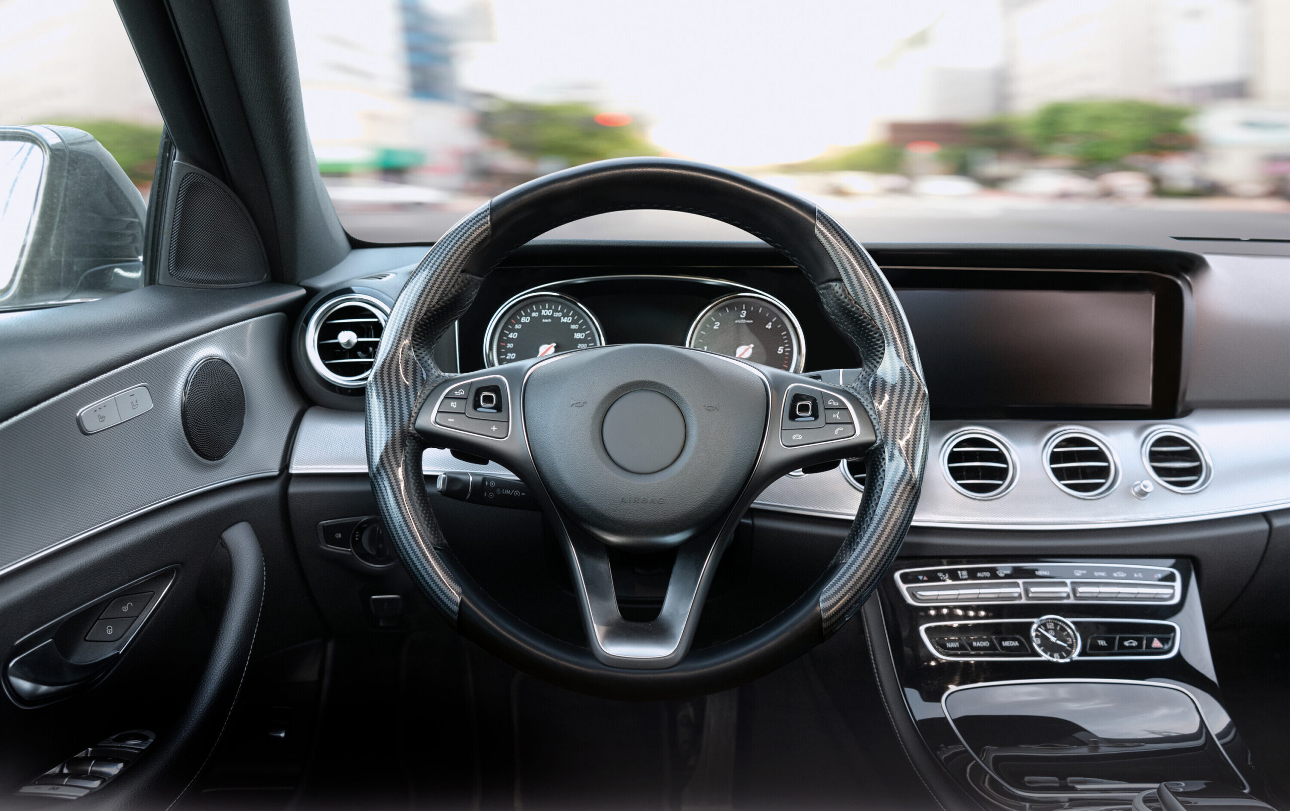 Grips, coprivolante sportivo in PVC, universale - Carbon-Look - immagine 3