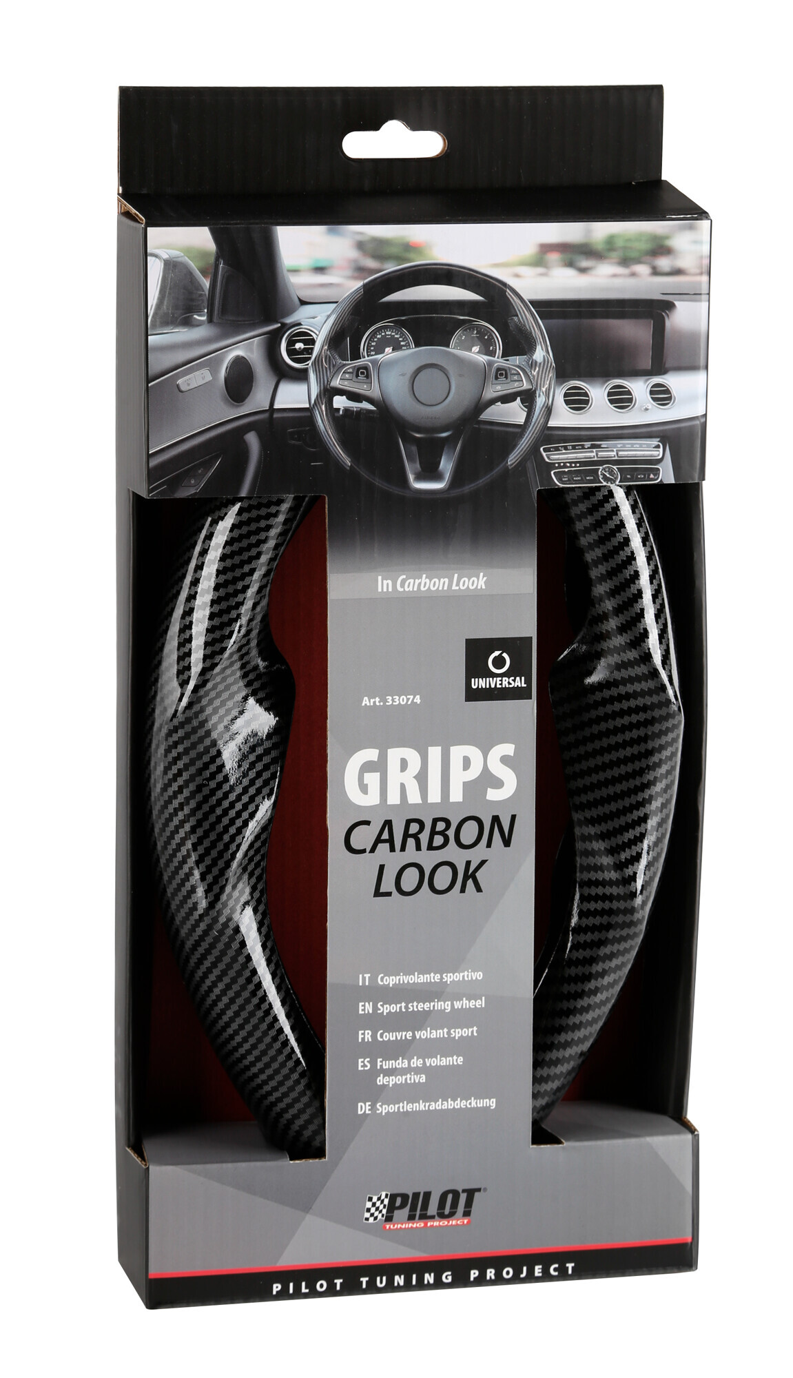 Grips, coprivolante sportivo in PVC, universale - Carbon-Look - immagine 2