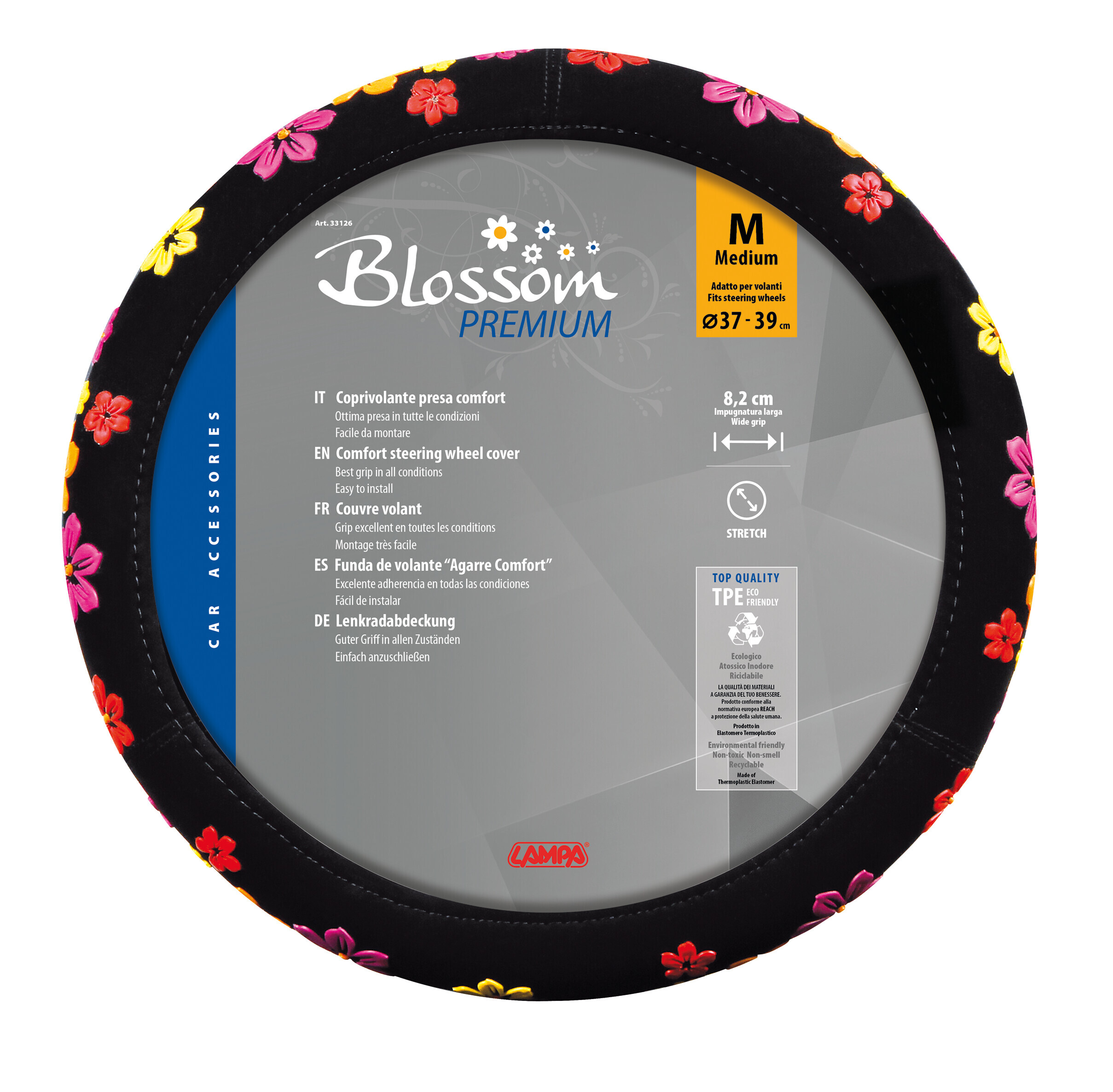 Blossom, coprivolante in microfibra - M - Ø 37/39 cm 1 Blossom, coprivolante in microfibra - M - Ø 37/39 cm