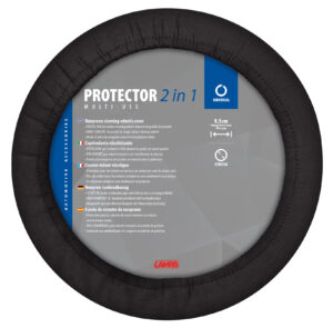 Protector 2 in 1, coprivolante elasticizzato in poliestere - Nero
