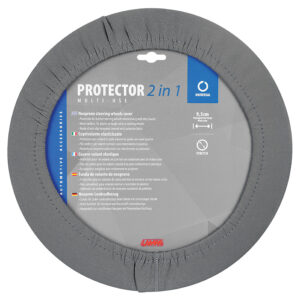Protector 2 in 1, coprivolante elasticizzato in poliestere - Grigio