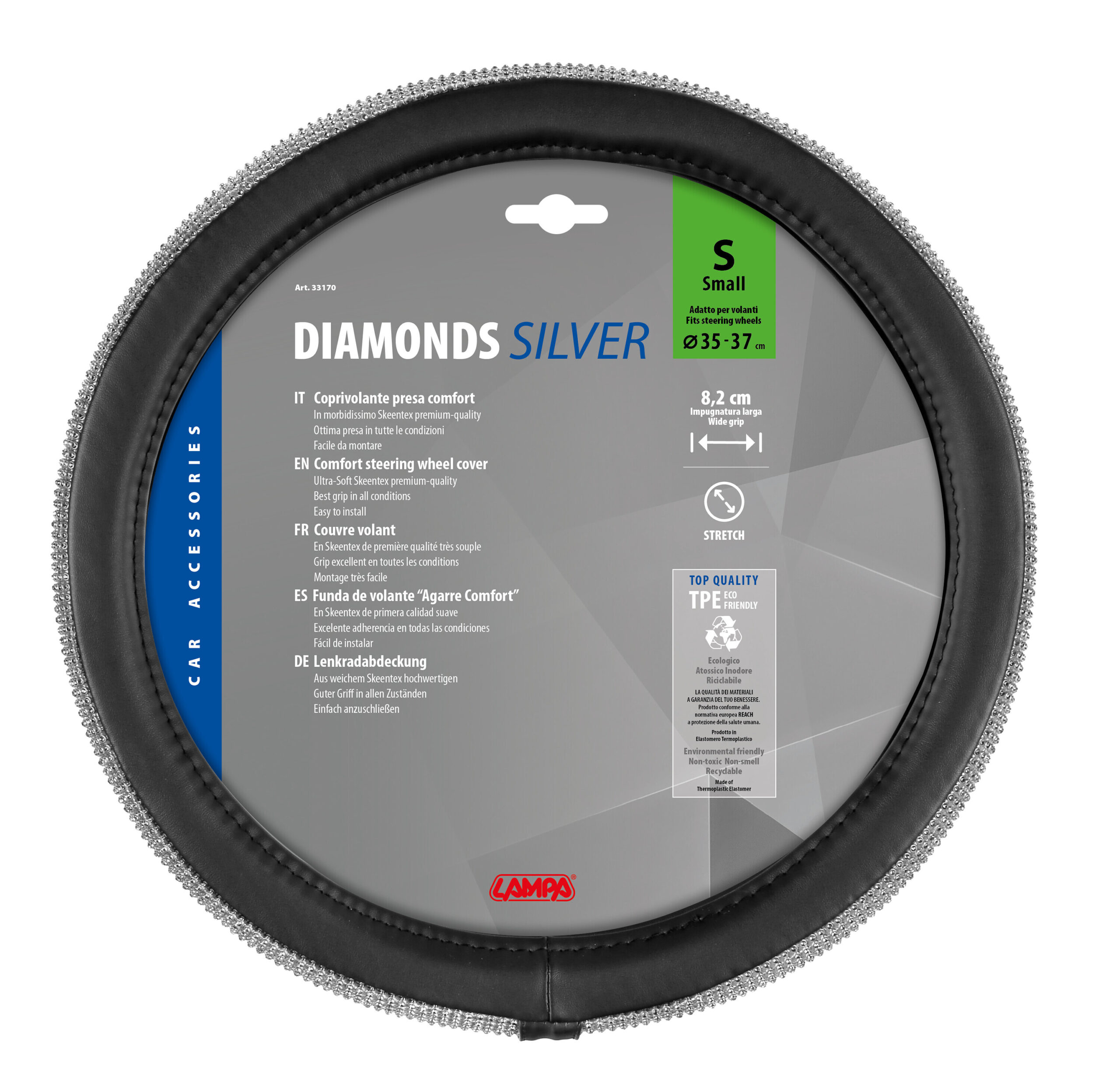 Diamonds Silver, coprivolante in Skeentex - S - Ø 35/37 cm 3 Diamonds Silver, coprivolante in Skeentex - S - Ø 35/37 cm - immagine 3