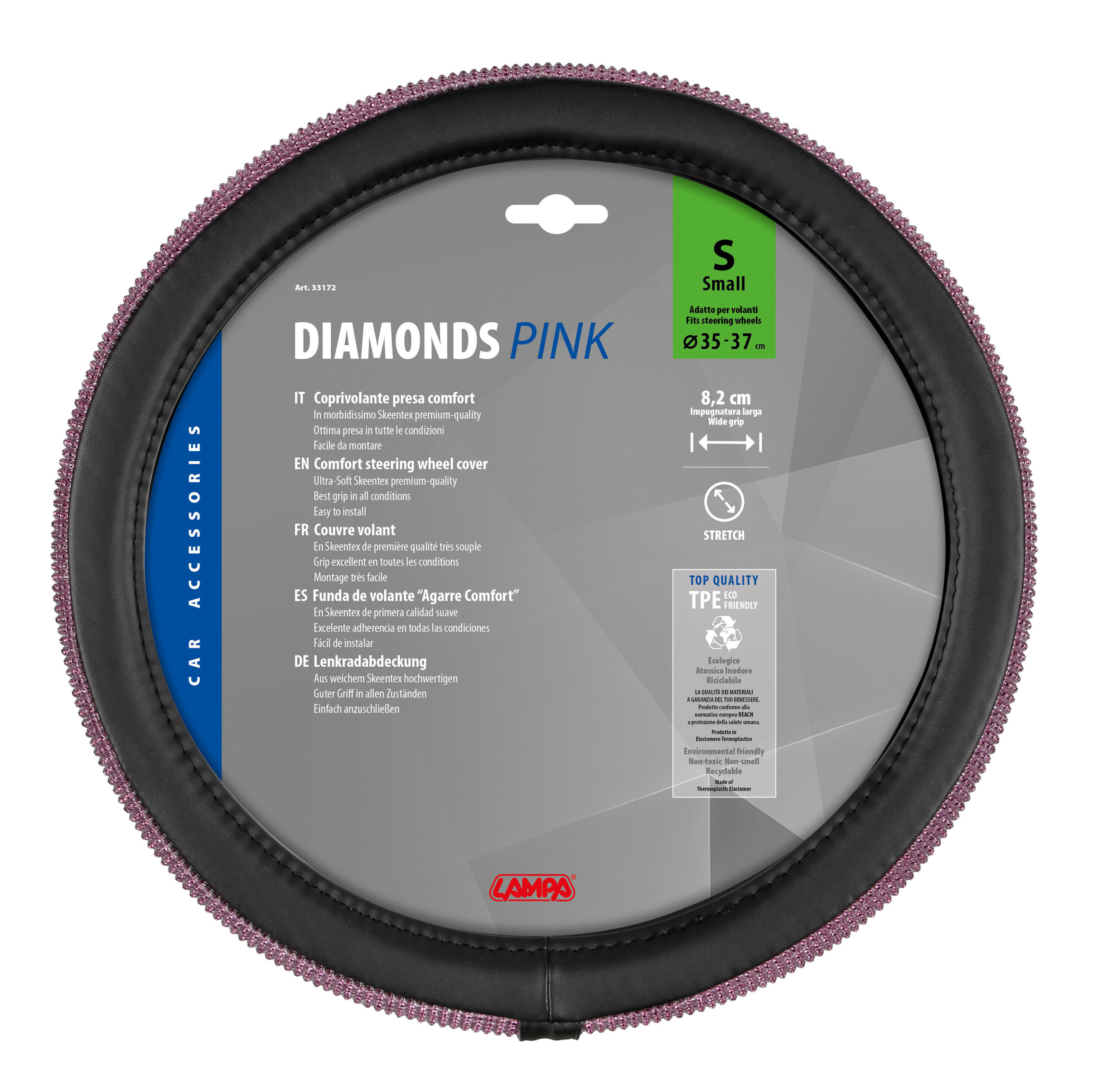 Diamonds Pink, coprivolante in Skeentex - S - Ø 35/37 cm - immagine 3