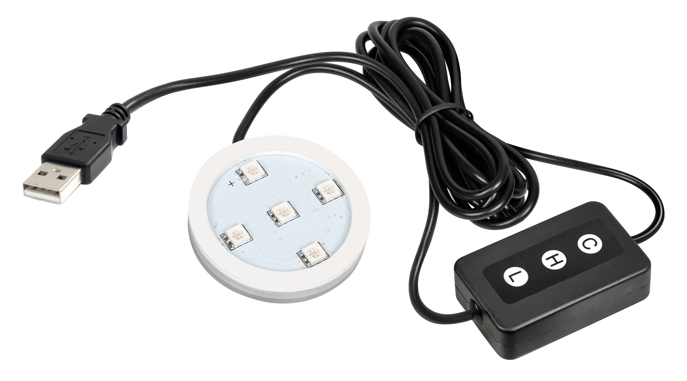 Trucky Led, base luminosa a led, USB - 7 colori con dimmer