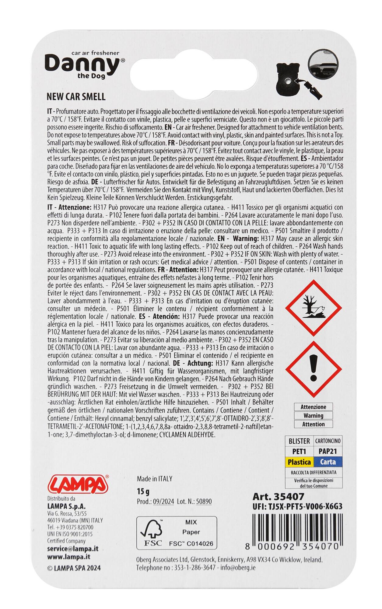 Danny the dog, deodorante per abitacolo - New Car Smell - immagine 5