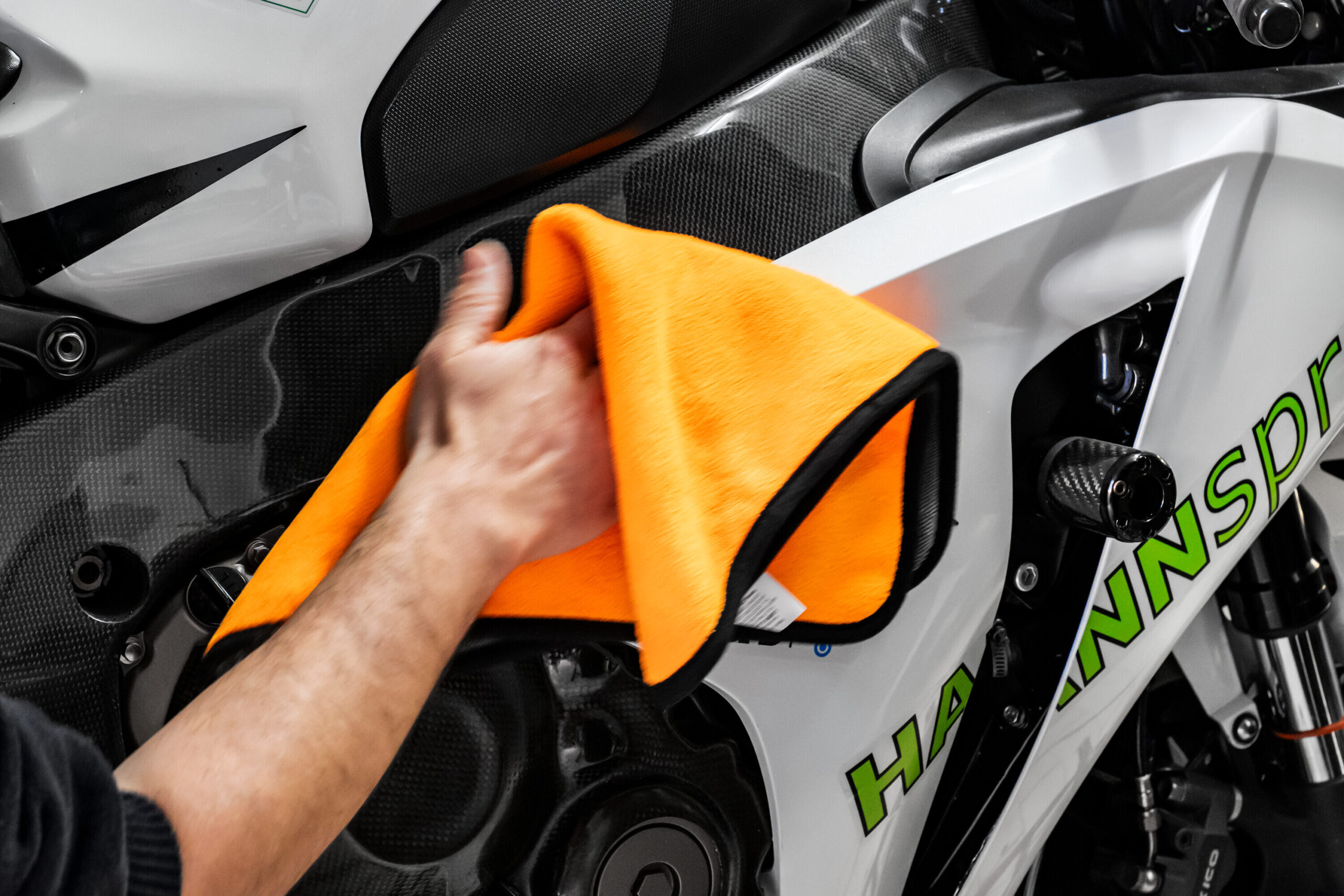 Premium Quality, panno in microfibra double-face - 40x40 cm - Grigio/Arancio - immagine 8