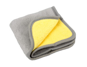 Premium Quality, panno in microfibra double-face - 30x30 cm - Grigio/Giallo