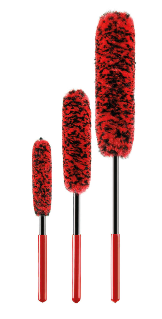 Shine kit 3 spazzole in microfibra per pulizia cerchi