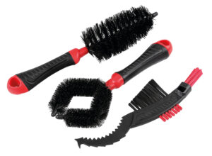 Set 3 spazzole per pulizia moto e ciclo