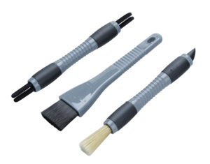 Kit 3 spazzole per pulizia interni auto