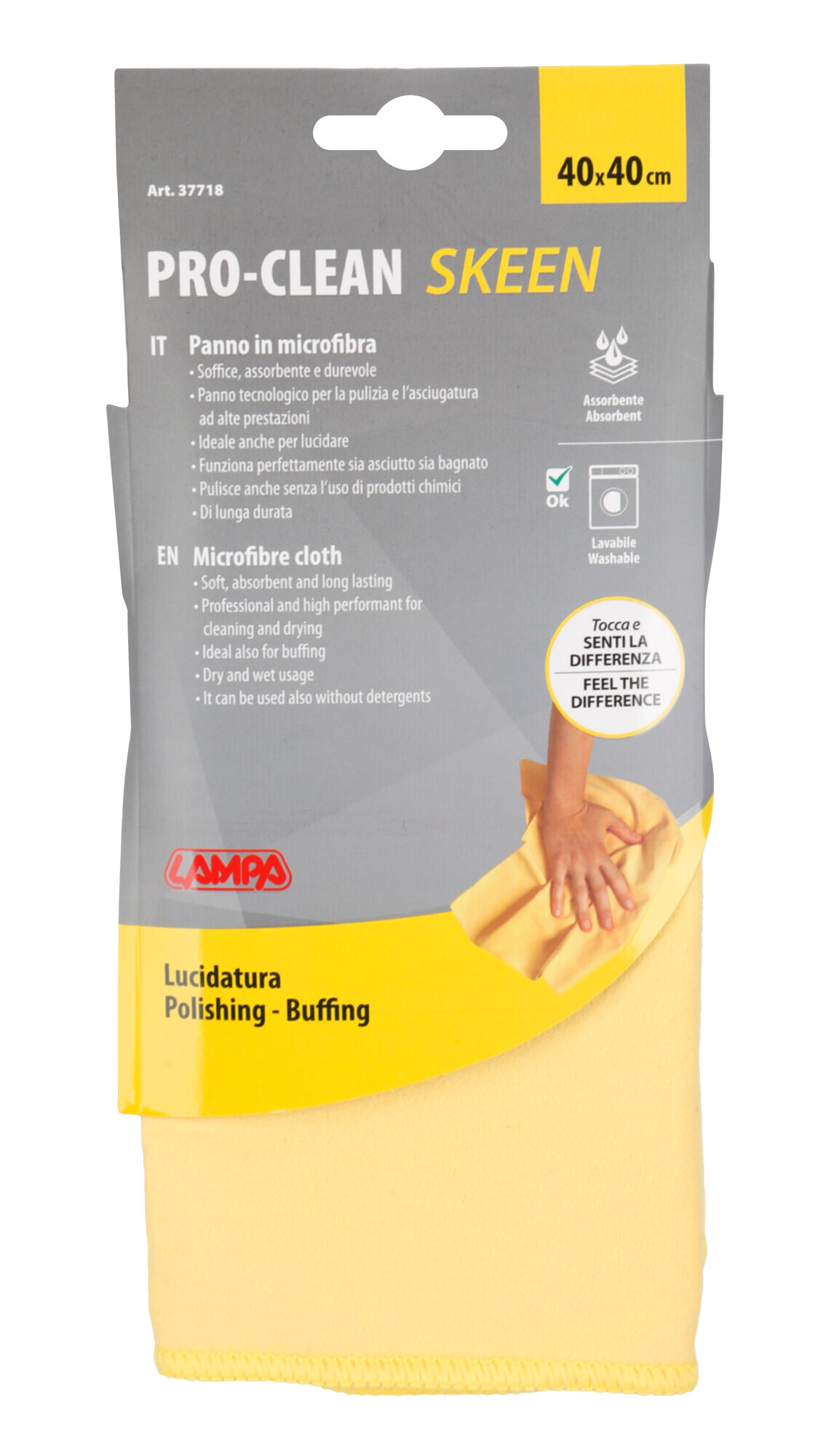 Pro-Clean - 40x40 cm - Panno lucidatura - Tessuto scamosciato - immagine 3