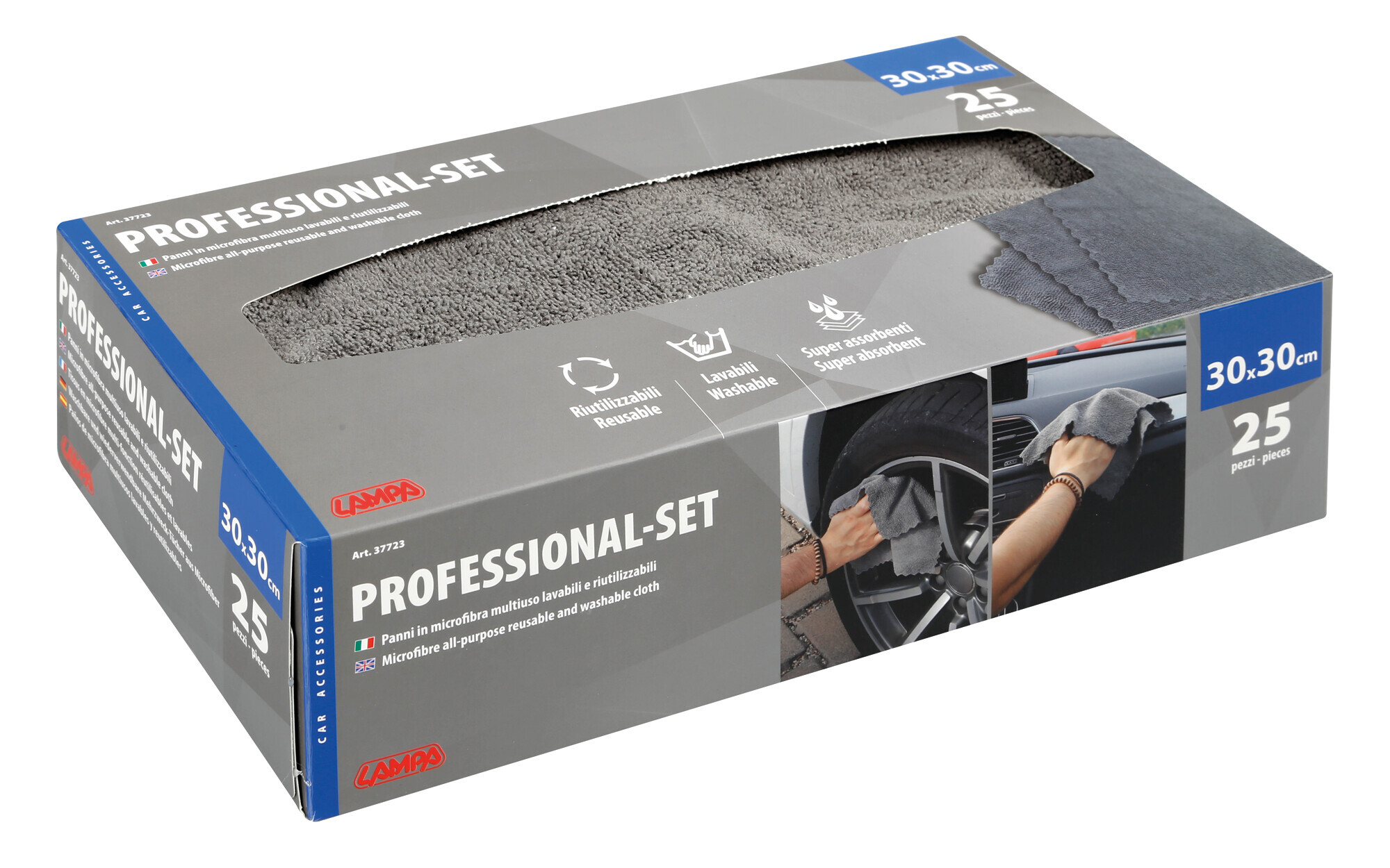 Professional-Set, Dispenser da 25 panni in microfibra multiuso, lavabili e riutilizzabili 3 Professional-Set, Dispenser da 25 panni in microfibra multiuso, lavabili e riutilizzabili - immagine 3