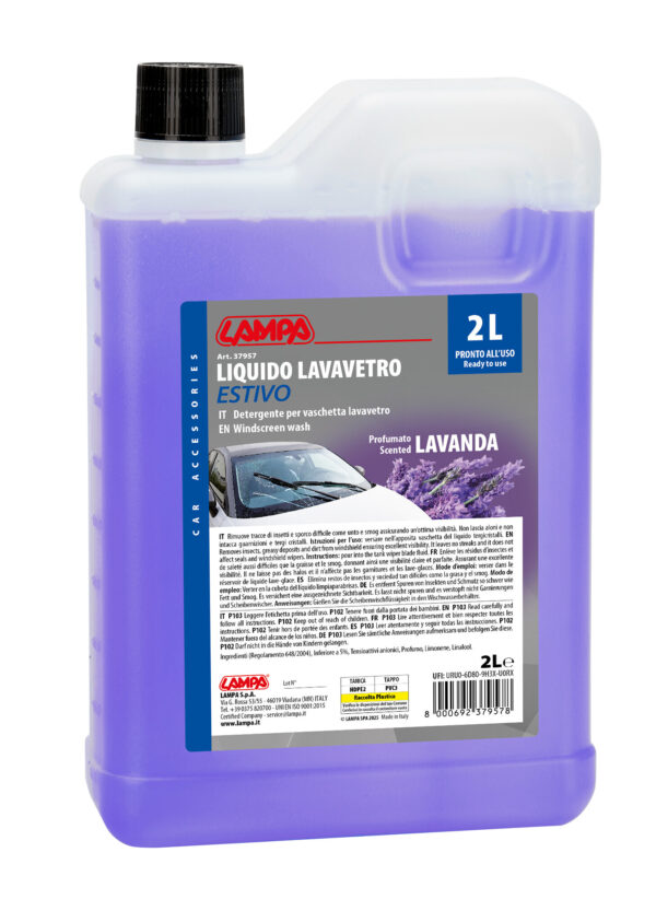Liquido lavavetro estivo profumato, pronto all'uso - Lavanda - 2000 ml