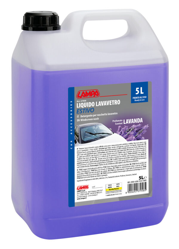Liquido lavavetro estivo profumato, pronto all'uso - Lavanda - 5000 ml
