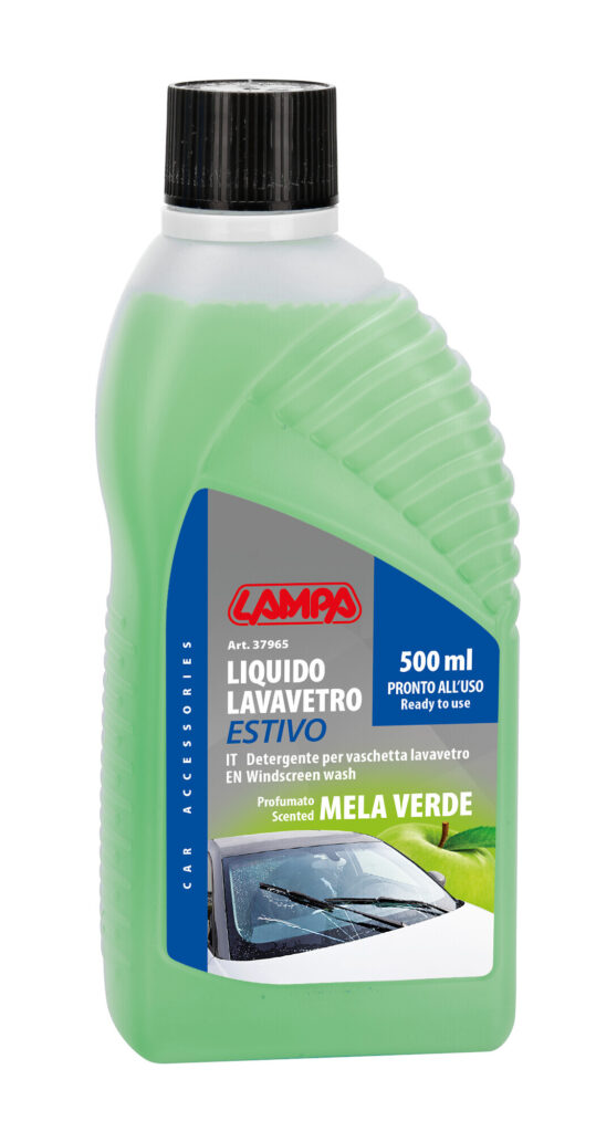 Liquido lavavetro estivo profumato, pronto all'uso - Mela Verde - 500 ml
