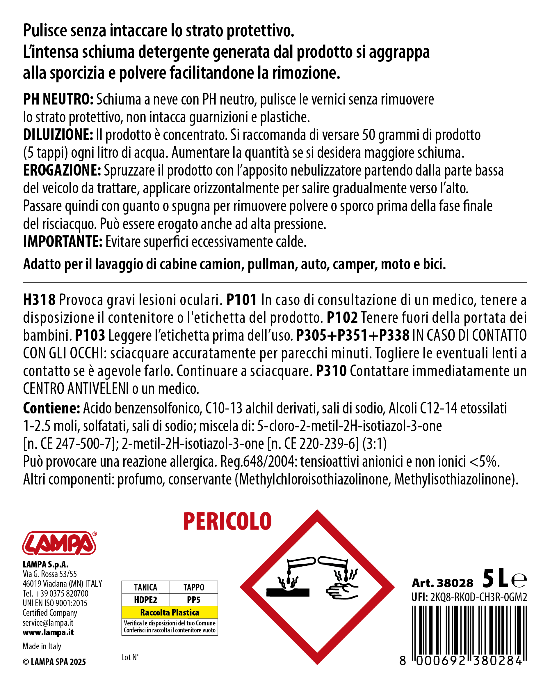 Shampoo super schiuma concentrato - 5 L - immagine 2