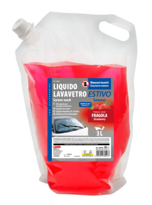 Liquido lavavetro estivo, pronto all'uso - 3000 ml - Fragola