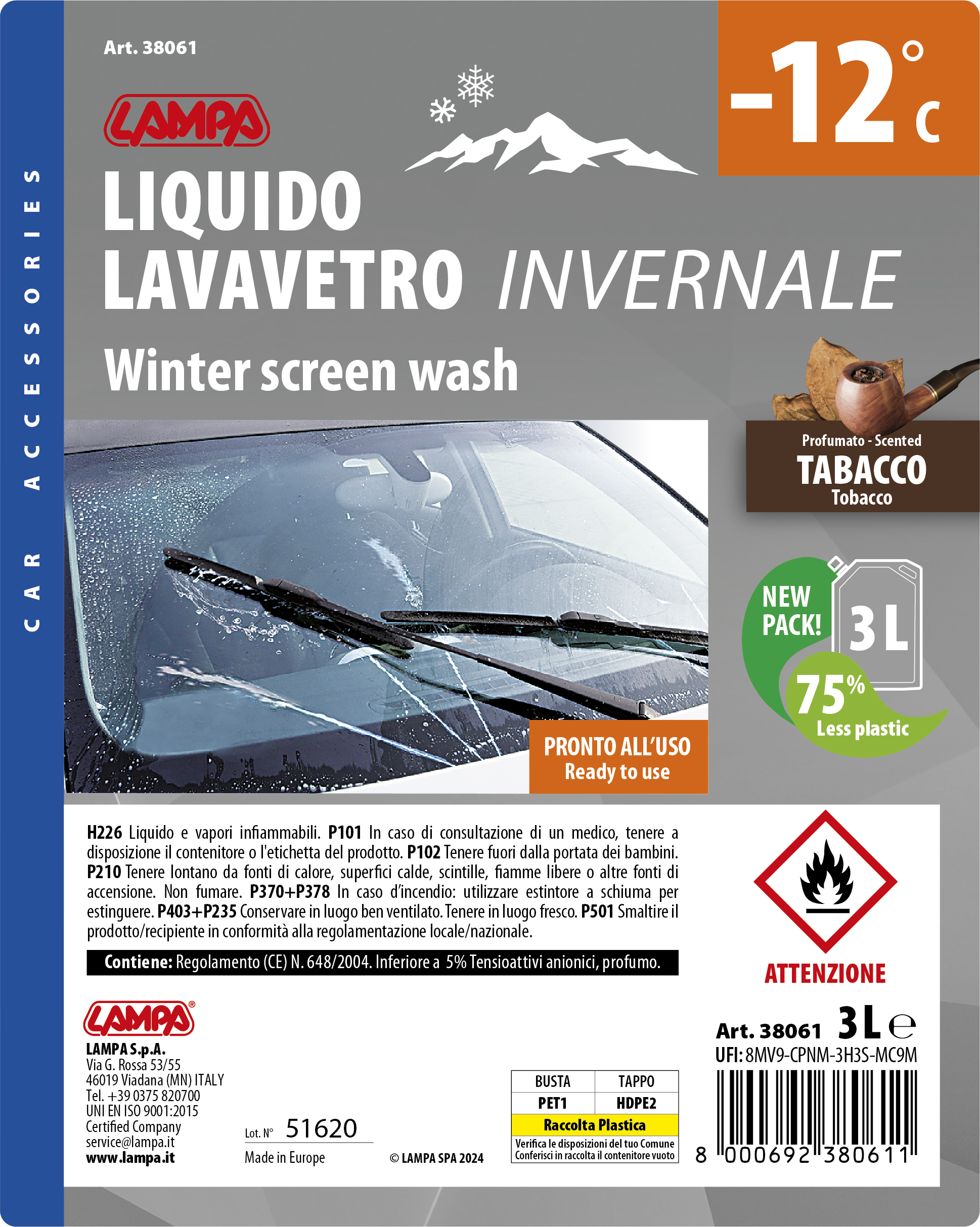 Liquido detergente cristalli, pronto all'uso - (-12°C) - 3000 ml - Tabacco - immagine 2